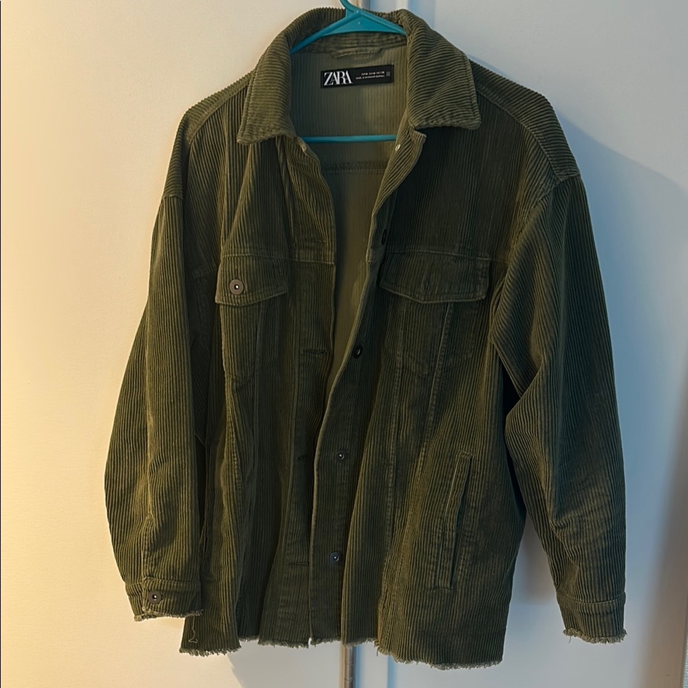 Zara Deep Olive Green Lightweight Jacket